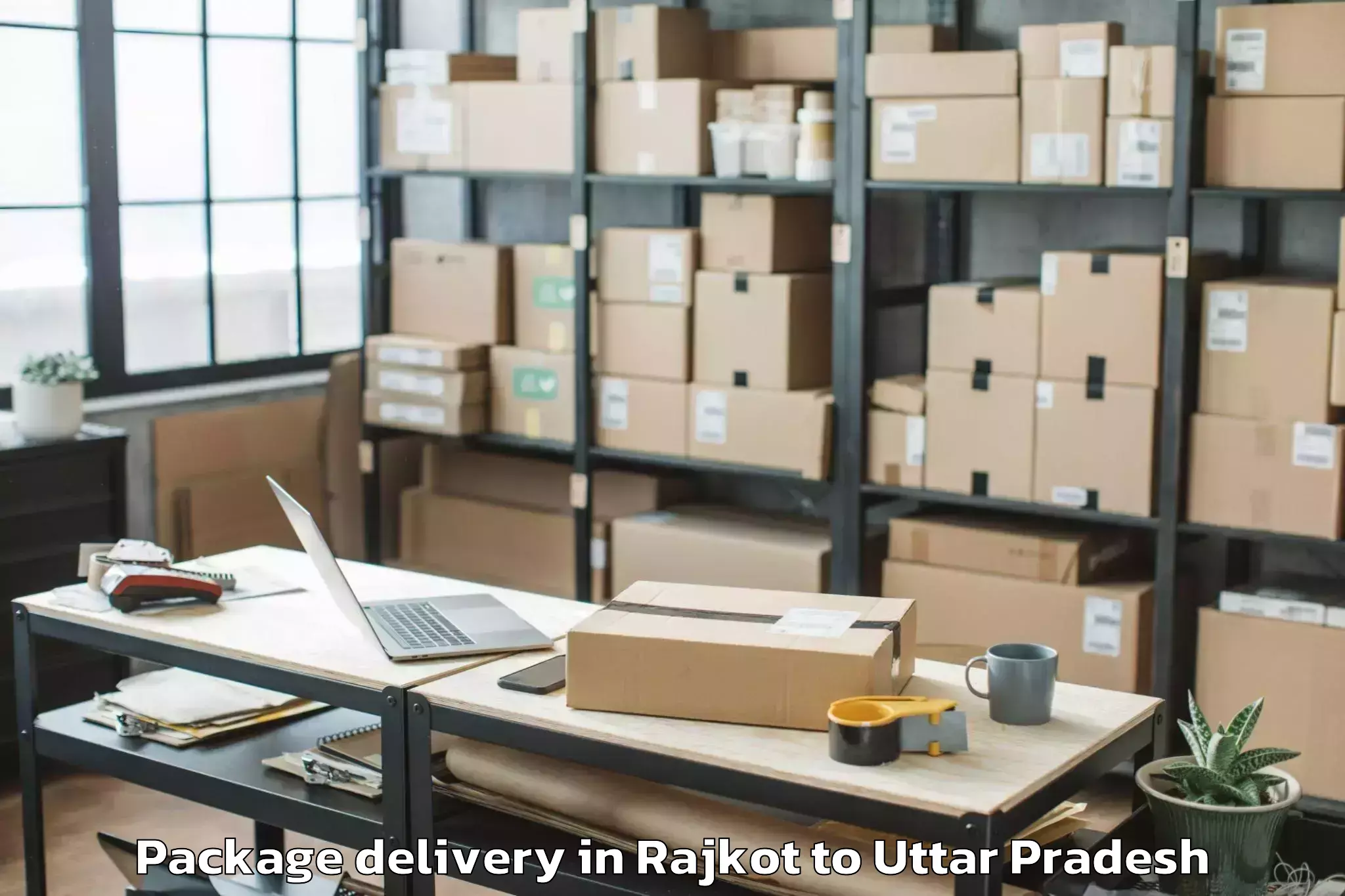 Get Rajkot to Beswan Package Delivery